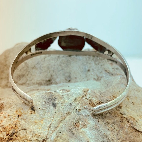 Turquoise sterling silver bracelet - Picture 6 of 6